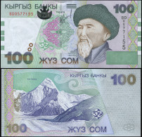 KYRGYZSTAN 100 SOM - 2002 - Paper Unc - P.21a Banknote - Kirghizistan