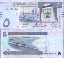 SAUDI ARABIA 5 RIYALS - 2007 - Paper Unc - P.32a Banknote - Saoedi-Arabië