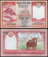 NEPAL 5 RUPEES - 2020 - Paper Unc - P.76b Banknote - Népal