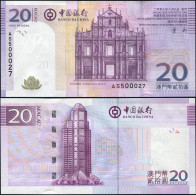 MACAO 20 PATACAS - 08.08.2008 (2009) - Paper Unc - P.109a Banknote - Macau