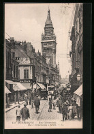 AK Dunkerque, Rue Clemenceau, Strassenbahn  - Tram