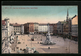 AK Linz A. D., Platz Des 12. November Aus Der Vogelschau, Strassenbahn  - Tramways