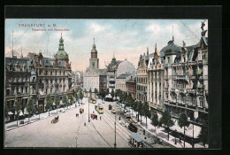 AK Frankfurt A. M., Rossmarkt Und Neubauten Mit Zaharzt Und Strassenbahn  - Tram