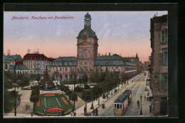 AK Mannheim, Kaufhaus Mit Paradeplatz Und Strassenbahn  - Tramways