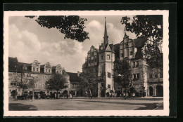 AK Saalfeld /Saale, Marktplatz, Historische Rathaus  - Saalfeld