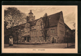 AK Jena, Blick Aus Die Universität Mit Litfasssäule  - Jena