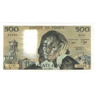 France, 500 Francs, Pascal, 1980, B.111, SPL, Fayette:71.21, KM:156e - 500 F 1968-1993 ''Pascal''