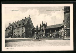 AK Meissen, Kornhaus Und Verbindungsgang Und Denkmal  - Meissen