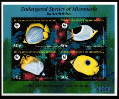 Mikronesien WWF Block A 27 Postfrisch Fische #JV293 - Micronésie
