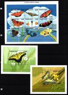 Burkina Faso 1580-1588 + Block 182-83 Postfrisch Schmetterlinge #JV229 - Sonstige & Ohne Zuordnung