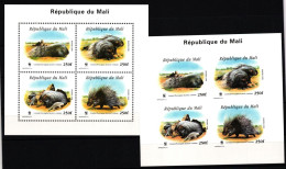 Mali WWF 1974-1977 II A+B Postfrisch Als ZD-Bogen, Stachelschwein #JV294 - Mali (1959-...)