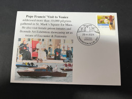 30-4-2024 (3 Z 26) Pope Francis Visit To Venice In Italy (28-4-2024) OZ Stamp - Christianity