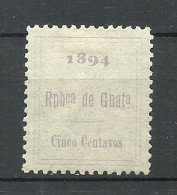 GUATEMALA 1894 Tax Revenue D. De Guata * - Guatemala
