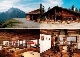 73900797 Ramsau  Berchtesgaden Berggaststaette Hirschkaser Gatraeume Terrasse  - Berchtesgaden