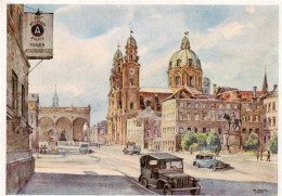 73900747 Muenchen Odeonplatz Feldherrnhalle Und Theatinerkirche 1945 46 Aquarell - München