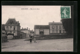 CPA Conches, Rue De La Gare  - Other & Unclassified