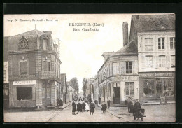 CPA Breteuil-sur-Iton, Rue Gambetta  - Breteuil