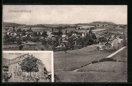 AK Schwarzenburg, Hotel Bären, Ortsansicht Aus Der Vogelschau  - Schwarzenburg