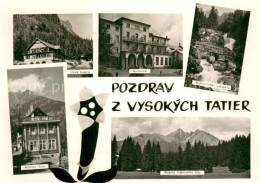 73704426 Vysokych Tatier Cottage Hotel Berghaus Wasserfall Landschaftspanorama V - Slovakia