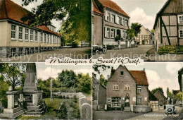 73703920 Muellingsen Kriegerehrung Schule Geschaeftshaus W. Rufeger Muellingsen - Soest