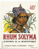 FA / ETIQUETTE Ancienne RHUM SOLYMA  MARTINIQUE - Rum
