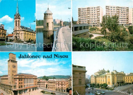 73703874 Jablonec Nad Nisou Stadtmotive Bruecke Wohnsiedlung Hochhaeuser Jablone - República Checa