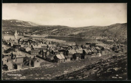 AK Hammerfest, Totale Der Siedlung, Schiff Vor Anker  - Noruega