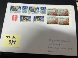 30-4-2023 (3 Z 27) Letter Posted From France To Australia In 2024 (2 Covers)  23 X 16cm (with Many Stamps) - Brieven En Documenten