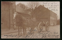 Foto-AK Bokelholm, Kutsche Mit Kutscher In Einer Strasse, 1912  - Altri & Non Classificati