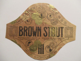 OLD BEER LABEL - BROWN STOUT TAMMISAAREN OLUT JA PORTTERITEHDAS  D-1122 - Cerveza