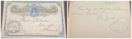 O) 1890 ECUADOR,  ERNESTO B.  BHULL  - GUAYAQUIL, PRESIDENT VICENTE ROCAFUERTE, 3 Centavos,  POSTAL STATIONERY CIRCULATE - Equateur