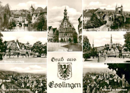 73686530 Esslingen Neckar Partie An Der Maille Rathaus Marktplatz Burg Stadtpano - Esslingen