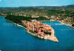 73686456 Rab Croatia Halbinsel Hafen Fliegeraufnahme Rab Croatia - Croatia