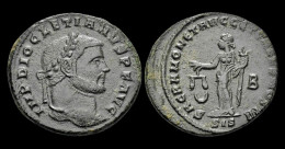 Diocletian AE Follis Moneta Standing To Left - La Tétrarchie (284 à 307)