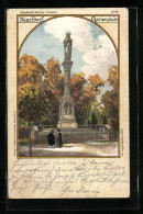 Lithographie Düsseldorf, Besucherinnen Bei Der Mariensäule  - Düsseldorf