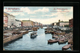 AK St. Pétersbourg, La Fontanka Avec Le Pont Semenowsky  - Rusland