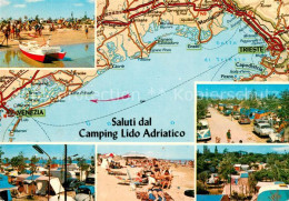 73686309 Cavallino Venezia Camping Lido Adriatico Badestrand Strassenkarte Caval - Other & Unclassified