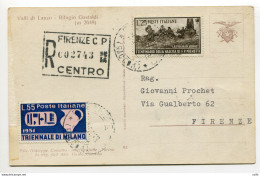Triennale Di Milano Lire 55 N. 667 + Complementare N. 671 Su Cartolina - 1946-60: Poststempel