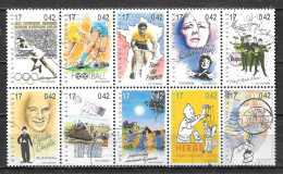 2868/77  Sport Et Détente En Bloc De 10 - Bonnes Valeurs - Oblit. - LOOK!!!! - Used Stamps