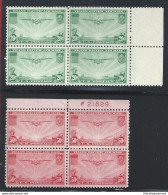 1937 Stati Uniti, Posta Aerea N. 21-22 QUARTINA MNH** - Other & Unclassified