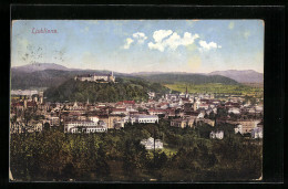 AK Ljubljana, Panorama Der Stadt Mit Schloss  - Slovénie