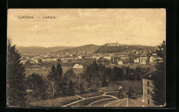 AK Laibach, Panorama Der Stadt Hinter Anlagen  - Slovenië