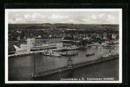 AK Friedrichshafen A. B., Luftbild Vom Hafenbahnhof  - Friedrichshafen