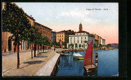 Cartolina Salo, Lago Di Garda, Auf Der Uferpromenade  - Sonstige & Ohne Zuordnung