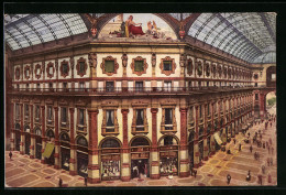 Cartolina Milano, Ottagono Della Galleria Vittorio Emanuele  - Milano (Mailand)