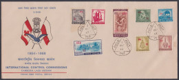 Inde India 1968 FDC INternational Control Commissions, Comboida, Laos, Vietnam, Field Post, Army Postal, First Day Cover - Cartas & Documentos