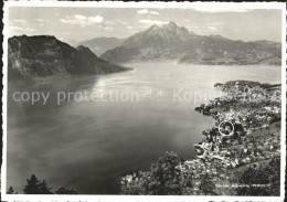 12116813 Weggis Vierwaldstaettersee Hotel Albana Blick Auf Buergenstock Und Pila - Sonstige & Ohne Zuordnung