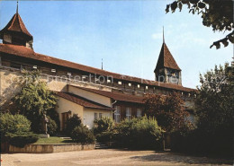 12114031 Murten Morat Denkmal Jeremias Gotthelf Mit Ringmauer Murten - Andere & Zonder Classificatie