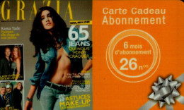 CARTE CADEAU ABONNEMENT 6 MOIS  26 No    GRAZIA - Cartes De Fidélité Et Cadeau