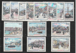 Sous La Faciale " MONACO A LA BELLE EPOQUE " Sur Lot De 14 Timbres Neufs ** MNH Différents Belle Cote ! A Saisir !!! - Verzamelingen & Reeksen